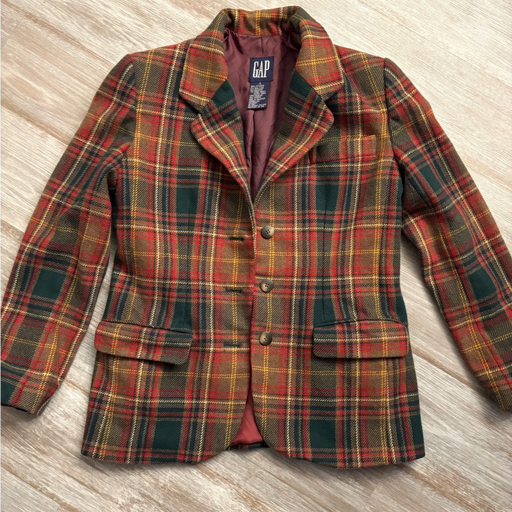GAP Multicolor Plaid Jacket